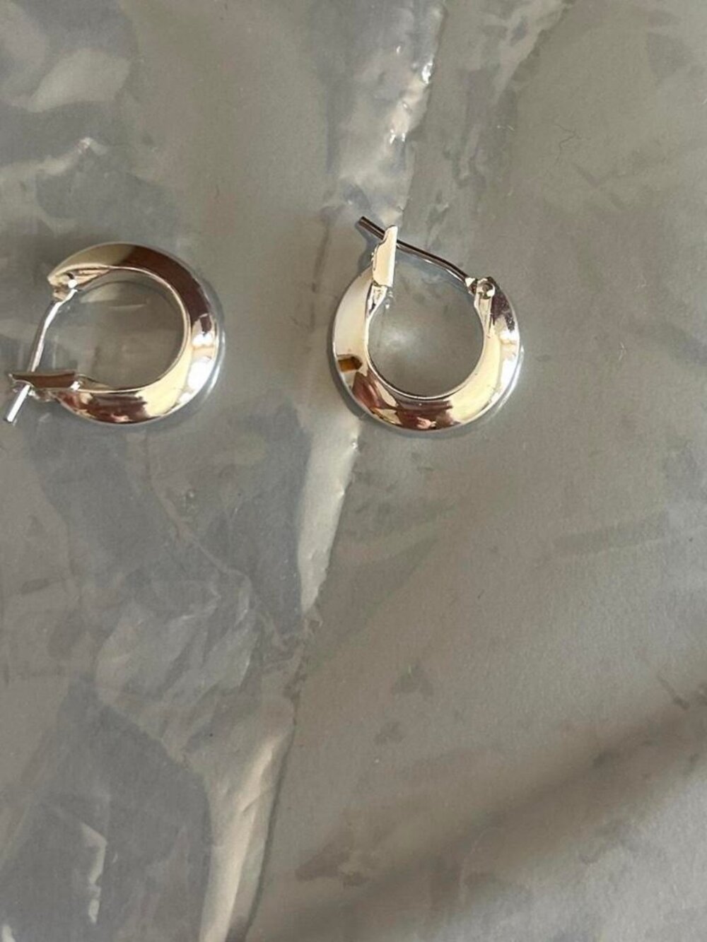 Small Silver Hoop Earrings Costume Jewelry Minimal Everyday